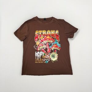 ROMWE Mushroom Graphic Tee L Psychedelic‎ Fairy Grunge Cottagecore Streetwear